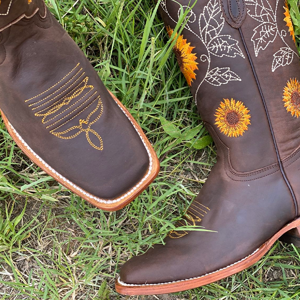 women's classic snip toe cowgirl boot sunflower boots